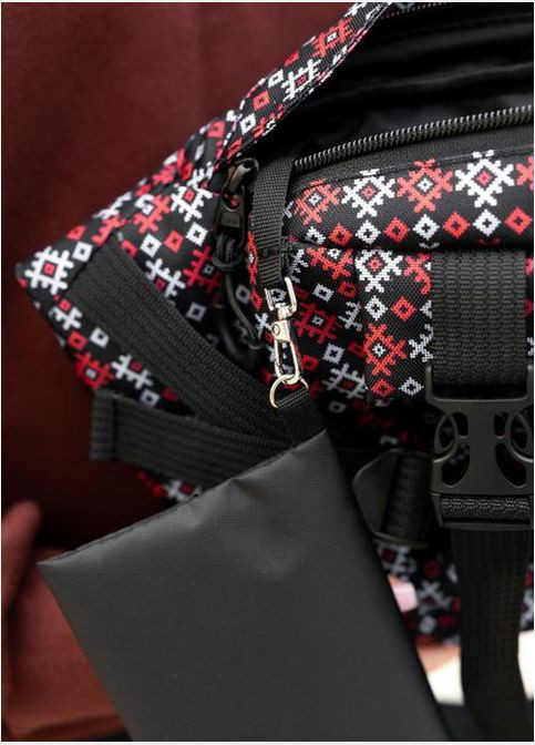 Сумка на пояс через плечо женская текстильная Черный 35565 Sambag (334673966)