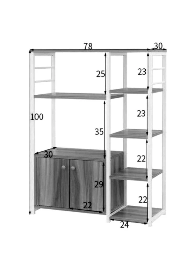 Стелаж кухонний з дерева Скотрі зефір-каррі (СТА-01232003) No Brand (327846837)