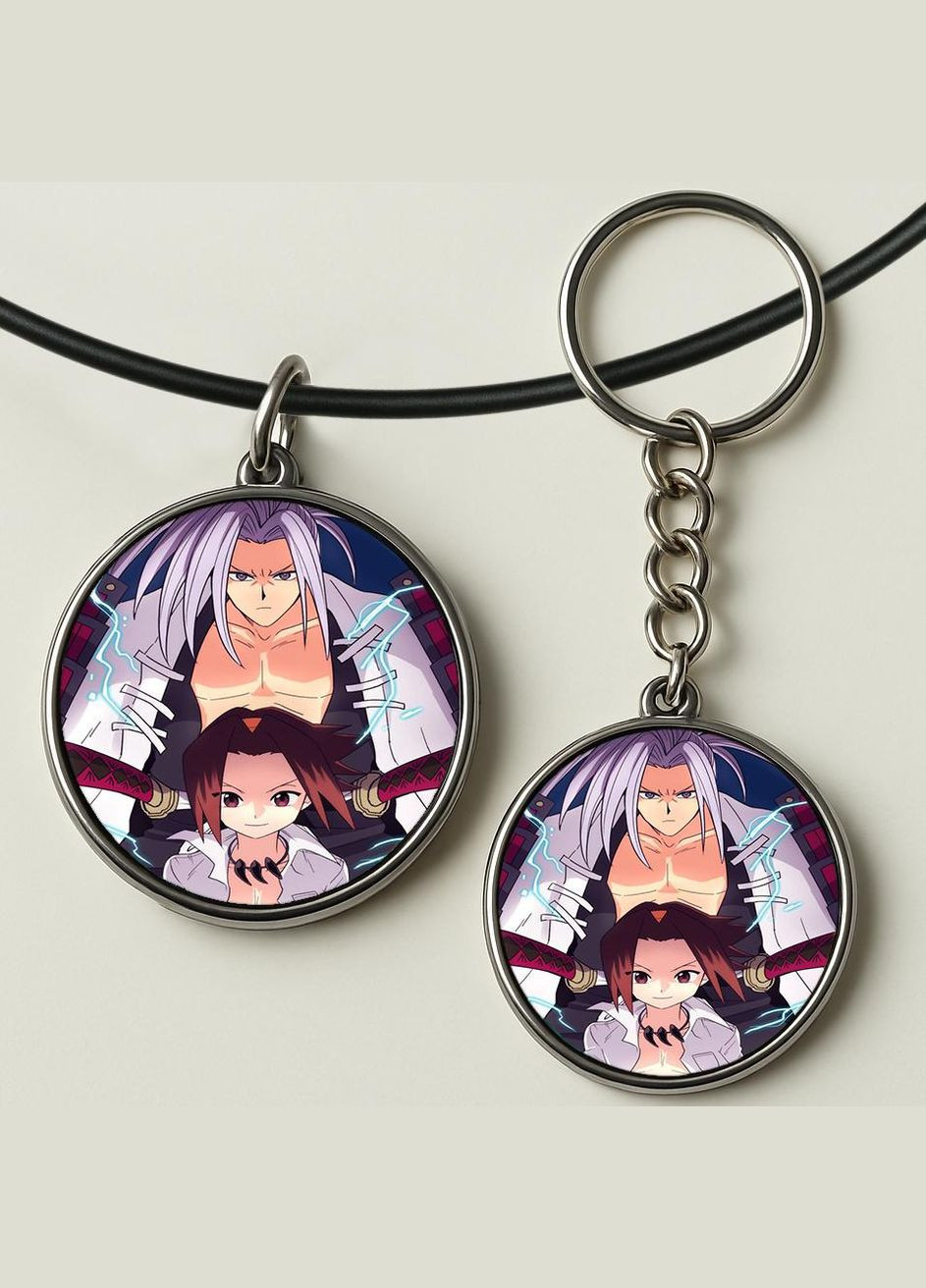 Набор подвеска (кулон) и брелок Аниме Шаман кинг #02 (подарочный набор) No Brand (332633901)