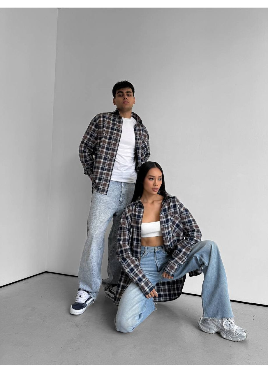 Коричневая повседневный рубашка Україна