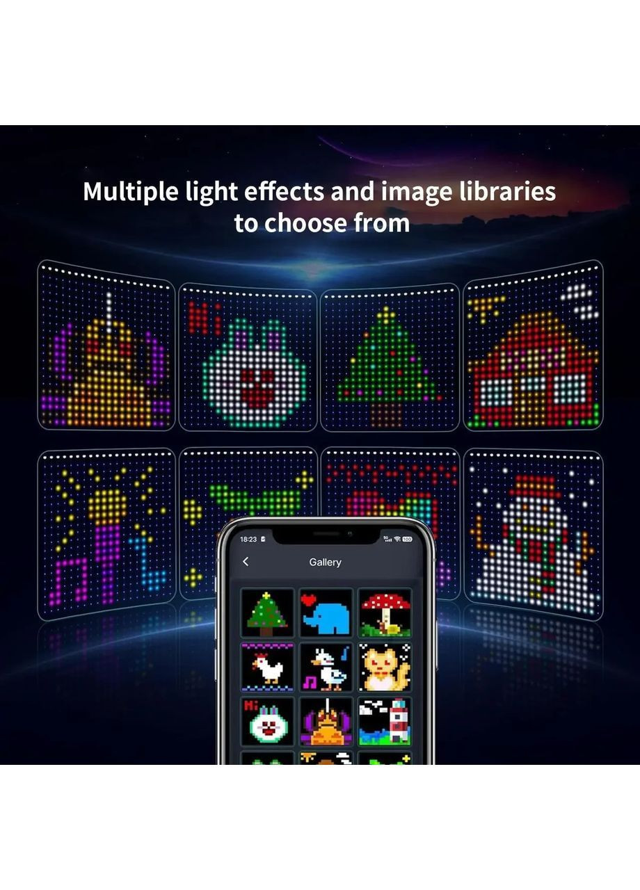 Програмована новорічна гірлянда Кінський хвіст з пультом та керуванням з телефону SFK-02 Bluetooth USB No Brand (367624946)