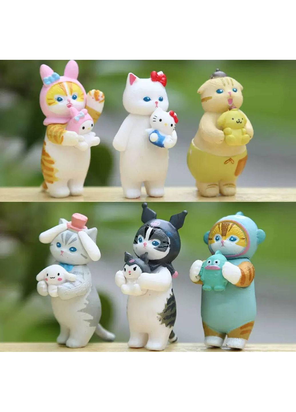 Набір фігурок котиків Sanrio, 6 шт No Brand (364534161)