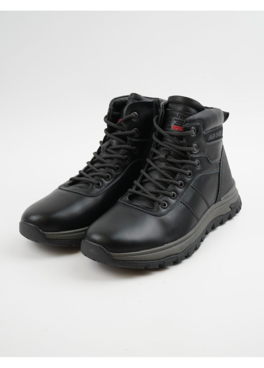 Черные зимние ботинки мужские зимние черные (xm1036-2с) 44 No Brand