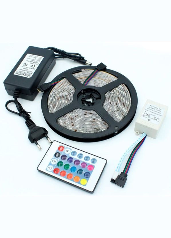 Светодиодная Led лента 5050 RGB с блоком и пультом управления 5 м (1756374622) No Brand (330579037)