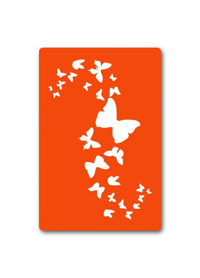 Трафарет для біо тату Метелики bx002 15*20см, розмір 15х20 см Fresh Tattoo (366237668)