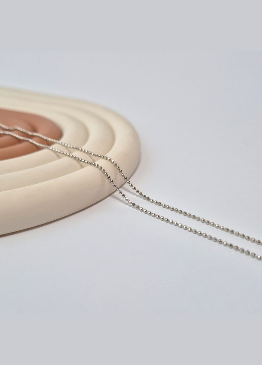 Серебряная цепочка с шариками см * 1 мм серебро 925 пробы Родированное 2.06г pdlc120rod No Brand (306854571)