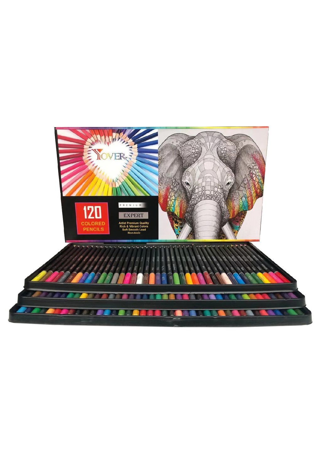 Набір кольорових олівців для малювання 120 кольорів Yover (322650458)
