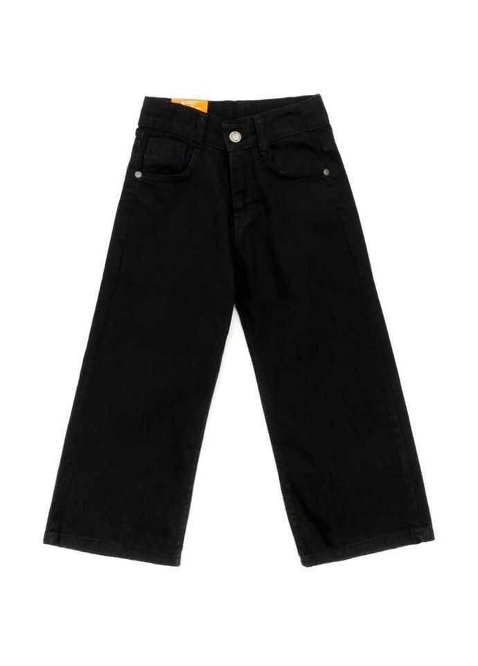 Черные демисезонные джинсы палаццо (59193-134g-black) Sercino