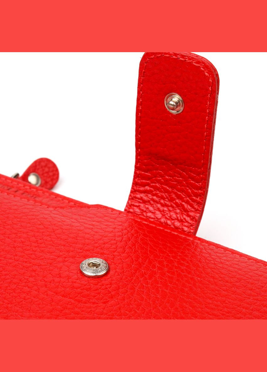 Жіночий гаманець із натуральної шкіри з монетницею 21640 Червоний Canpellini (306881631)