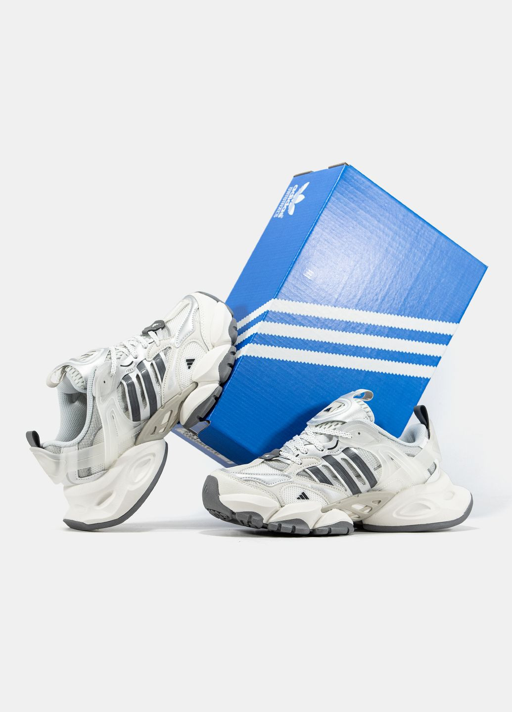 Кроссовки женские Adidas Vento XLG White Grey | Адидас Венто Делюкс белые No Brand белые демисезоны (344464593)