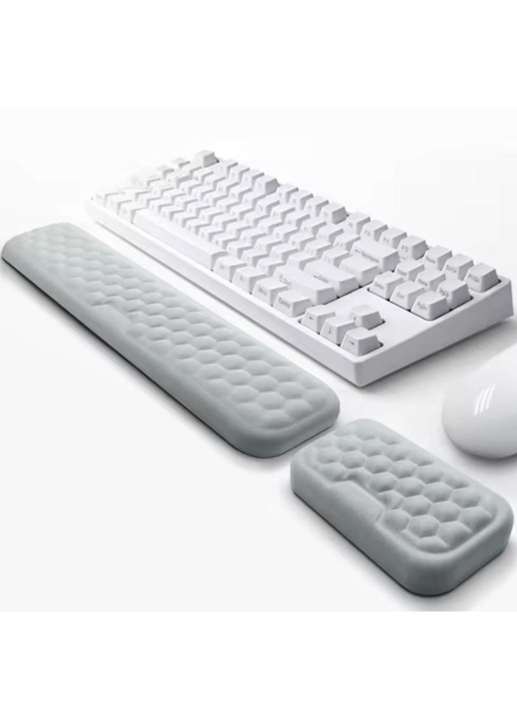 Ергономічний килимок підставка під зап'ястя рук для миші та клавіатури з ефектом пам'яті 1 шт Neon (362577124)