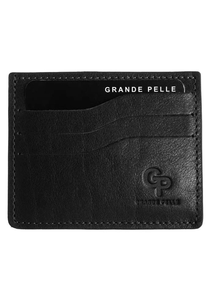 Кардхолдер 305610 100х80м глянсова чорна шкіра Grande Pelle (329149453)