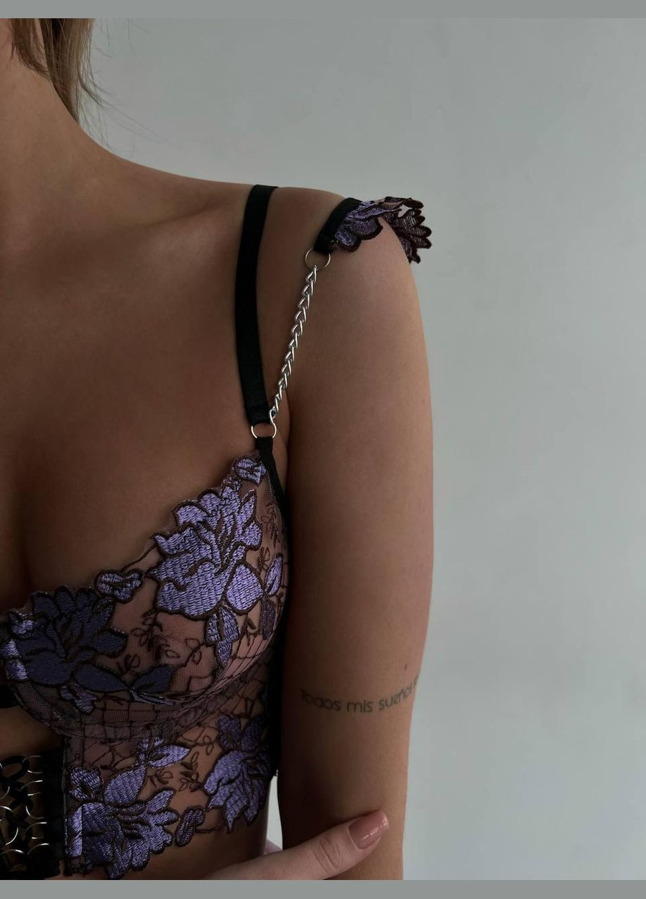 Фіолетовий демісезонний жіночий комплект нижньої білизни No Brand