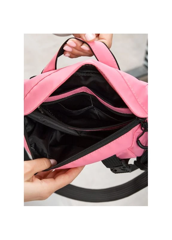 Большая женская поясная сумка бананка DynamicDart розовая Sambag (381857667)