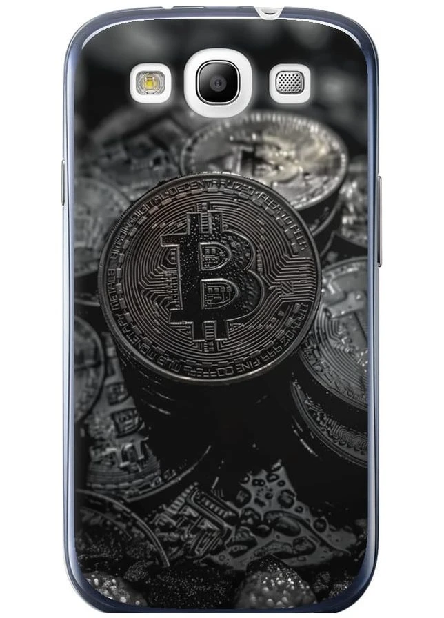 Силіконовий чохол 'Black Bitcoin' для Endorphone Samsung Galaxy S3 i9300 (289531897)