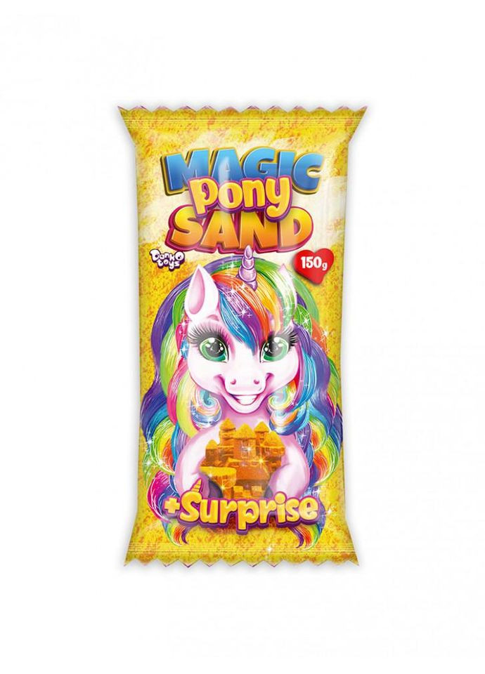 Набір для творчості "Кінетичний пісок "Magic Pony Sand" MPS-01-01, 150 г (Жовтий) Danko Toys (330020311)