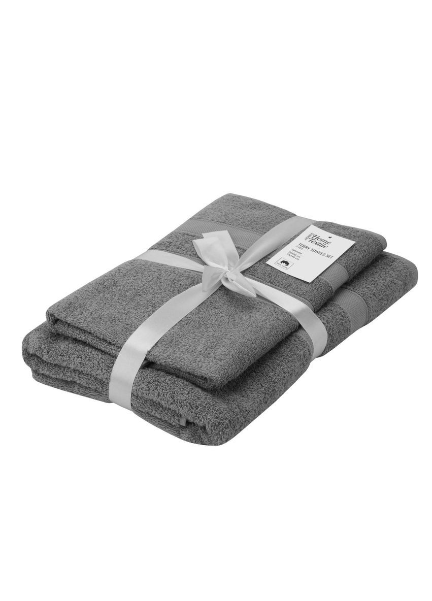 Набор полотенец махровых Splendid ART2359GR 2 шт серый Ardesto комбинированный