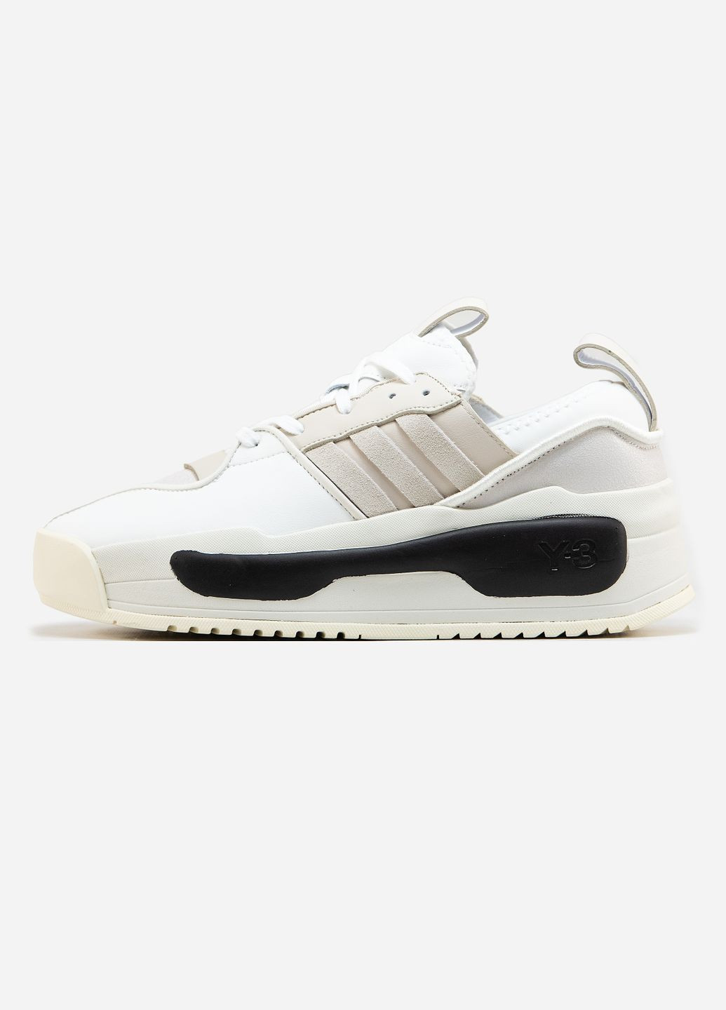 Білі Осінні кросівки чоловічі adidas y-3 rivalry white black | адідас у-3 рівару білі чорні No Brand