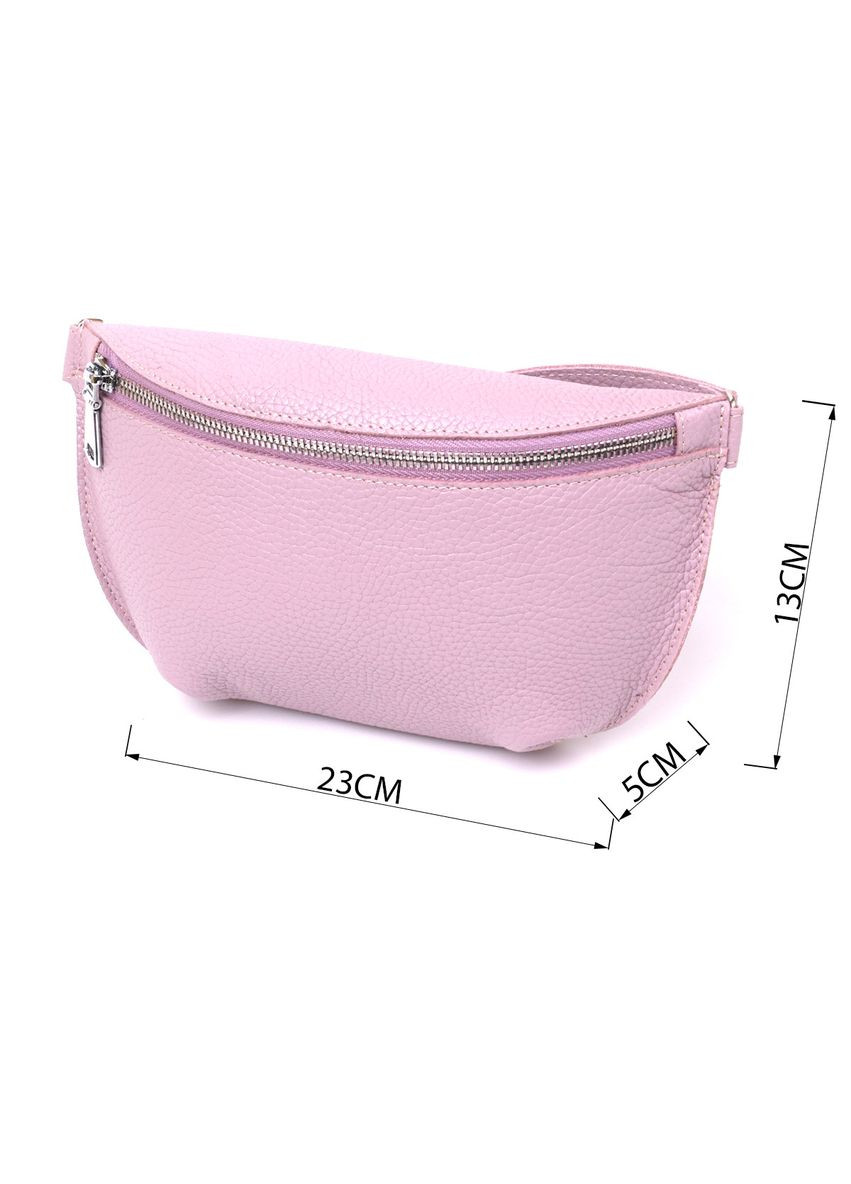 Шкіряна практична жіноча бананка ліловий. 16376 Shvigel (362418492)