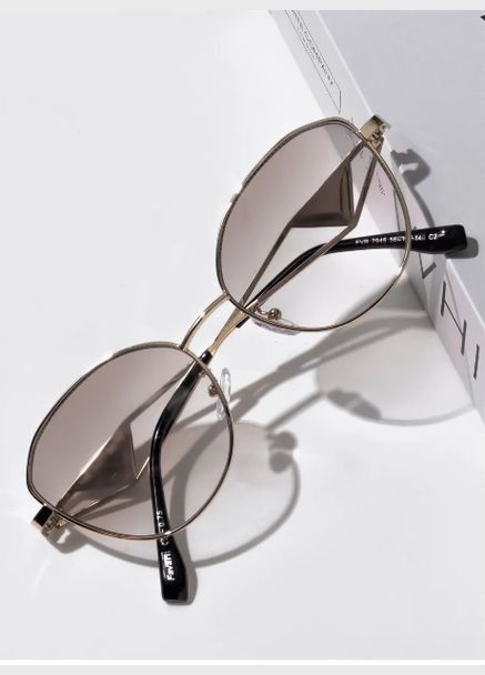 Тонированные очки для коррекции зрения в стиле Майбах -5.50 UV 400 Золото Ralph (341136767)