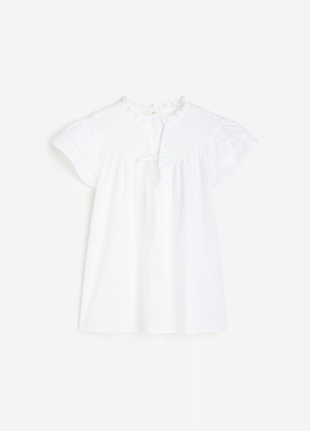 Біла блуза з бавовни H&M