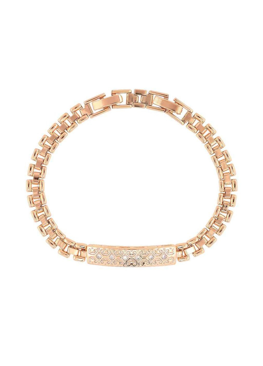 Браслет Позолота 18K «Браслетне плетіння з пластиною» довжина з замком 17.5,19.5см х 6мм (257359) Xuping Jewelry (359434277)