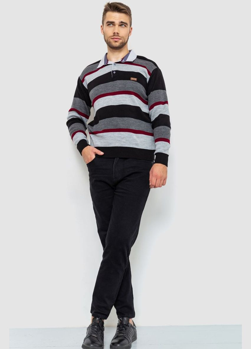 Комбинированный демисезонный свитер-обманка мужской, цвет бежево-черный, Ager