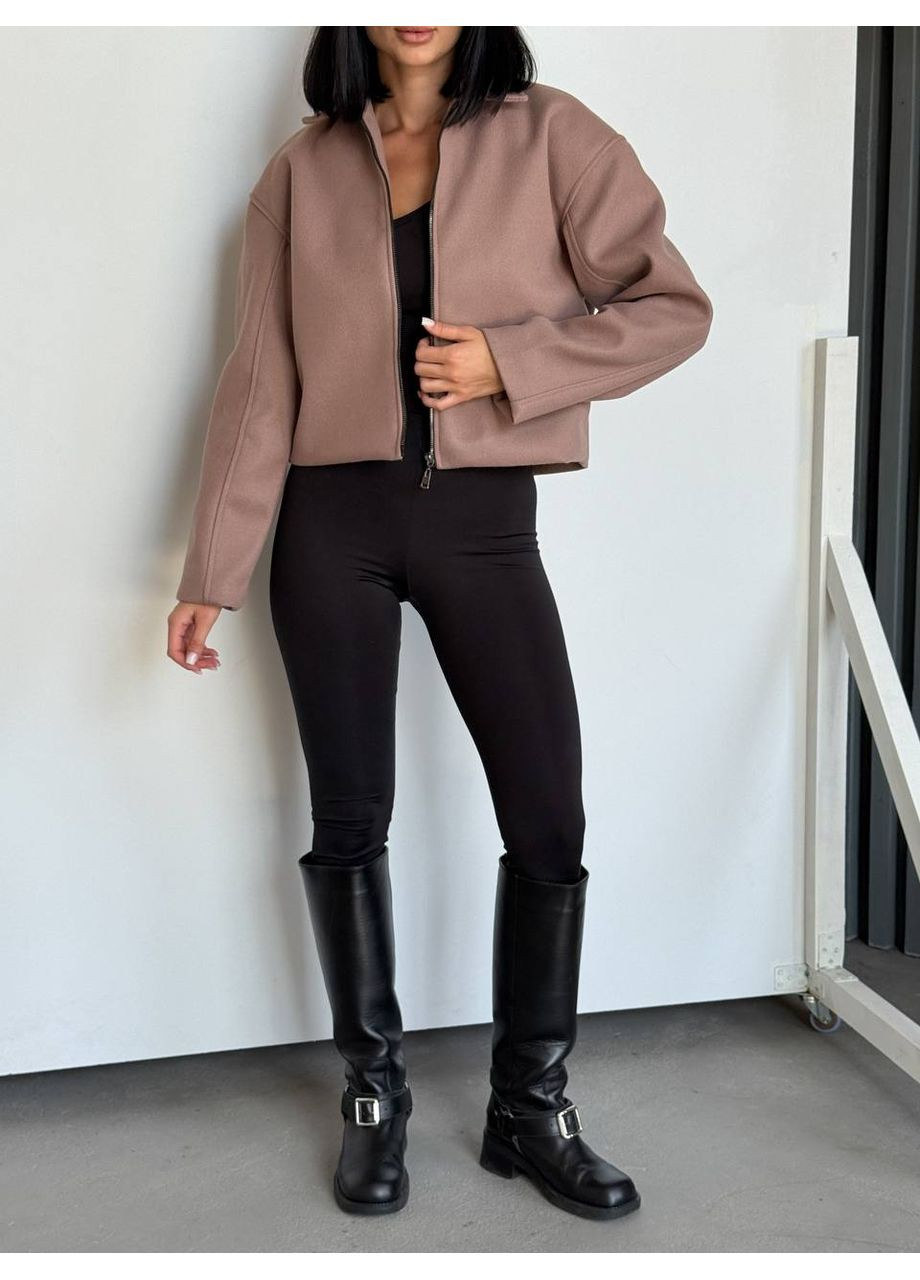 Базовий кашеміровий бомбер на підкладці – Розмірна сітка в описі DK/DL Мода без кордонів на блискавці (357435649)