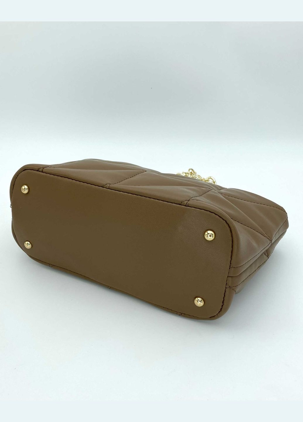 Маленькая женская сумочка с цепочкой Холли коричневая (malenxka-zhnocha-sumochka-holl) WeLassie (342199442)