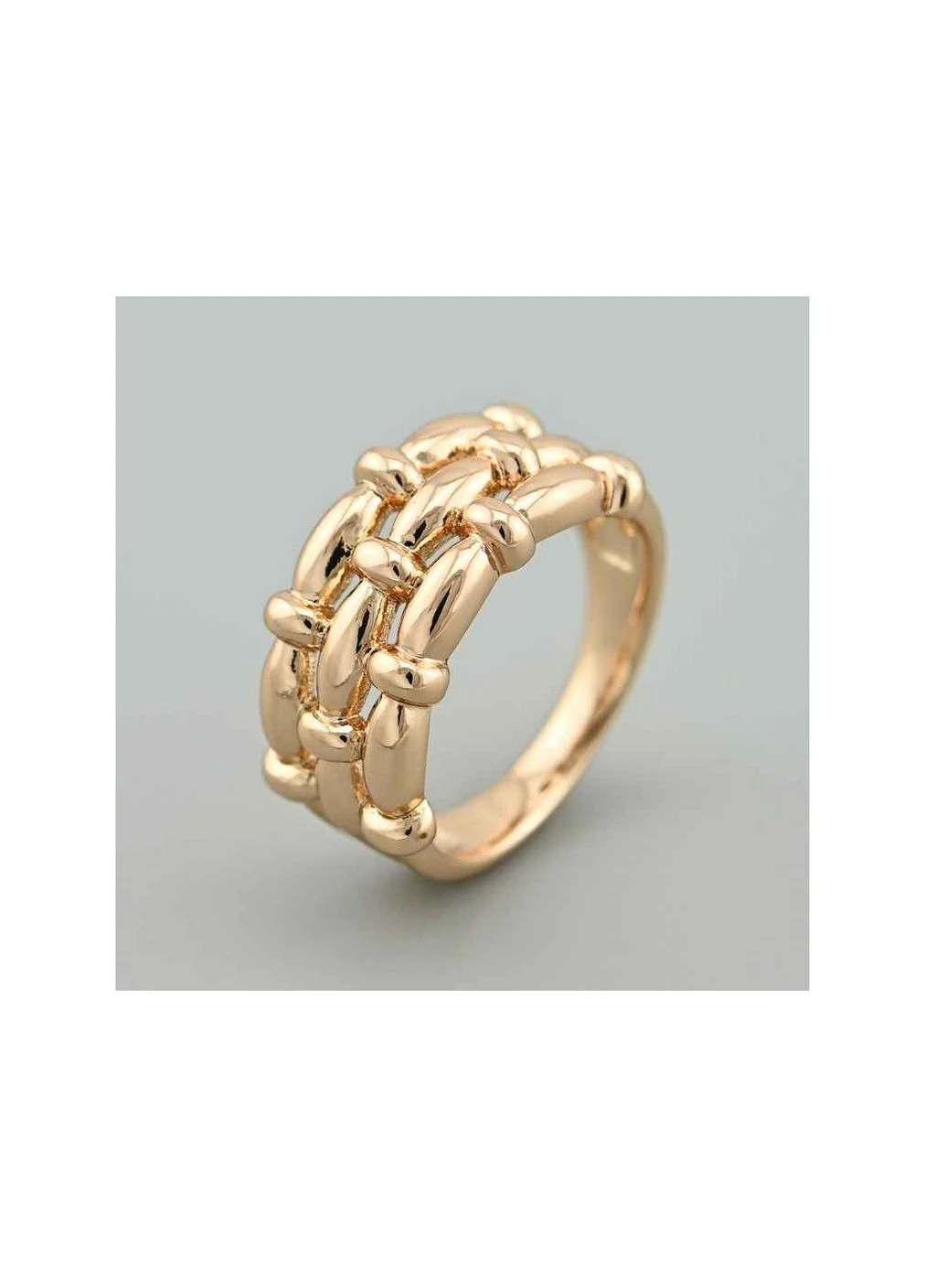 Каблучка Переплетення 46058 10мм позолота 18К р. Xuping Jewelry (365292210)