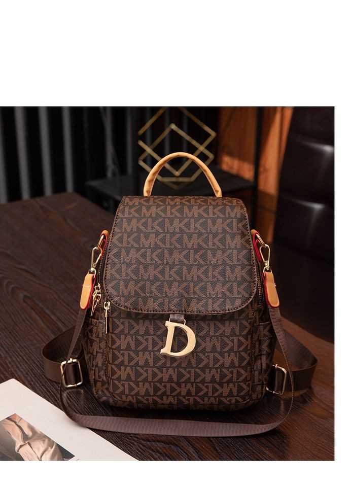 Женский коричневый рюкзак с кулоном D КиП (297669705)