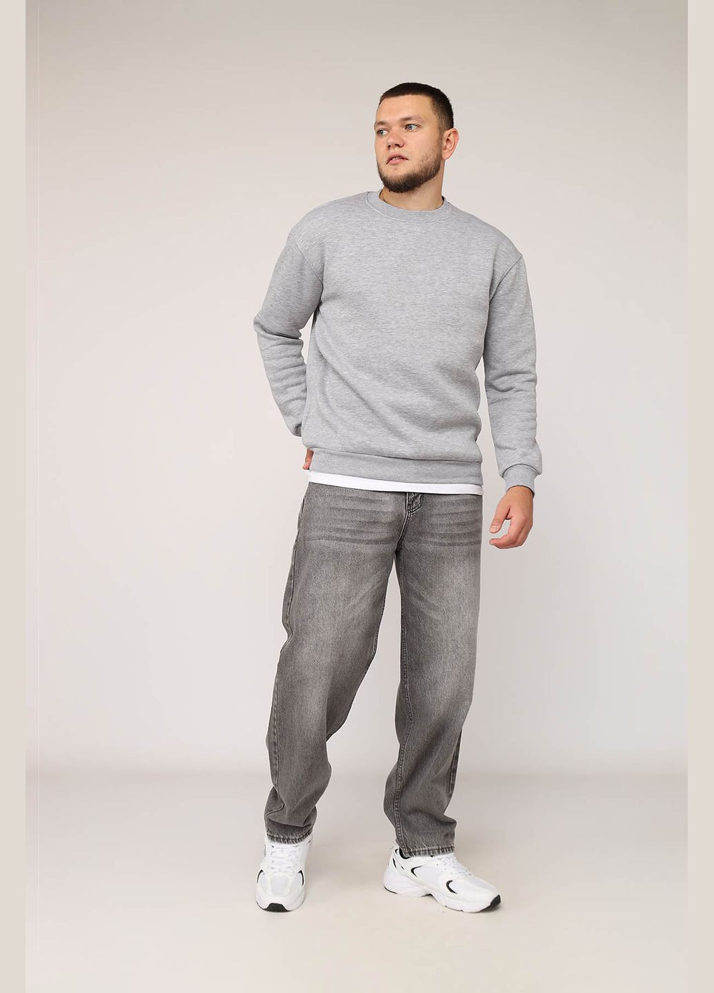 Светло-серый свитшот мужской цвет светло-серый cb-00279987 Yuki (345210512)