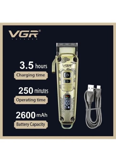 Машинка для стриження волосся тример для бороди V-005 + 8 насадок VGR (364275905)