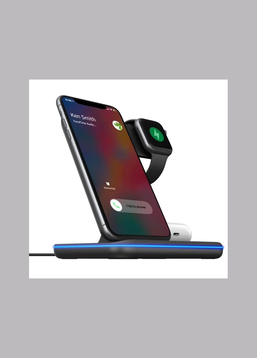Бездротовий зарядний пристрій Wireless Charger 3in1 15W GP-AWC01 Black Gelius (295599953)