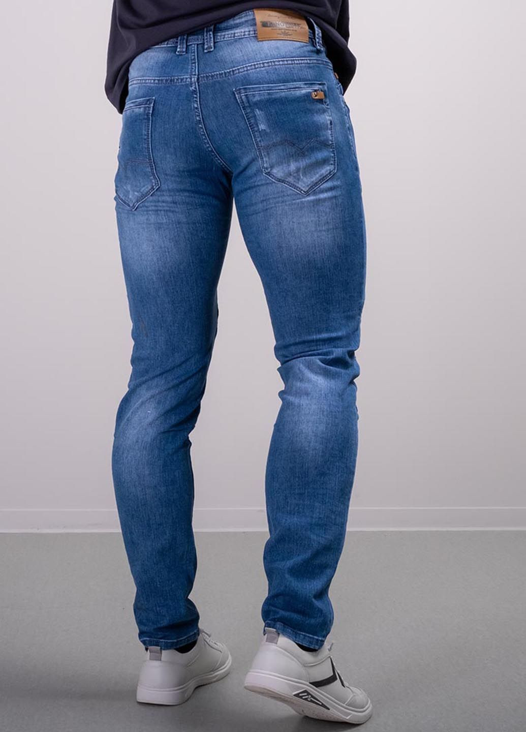 Синие демисезонные джинсы мужские 200118 Power