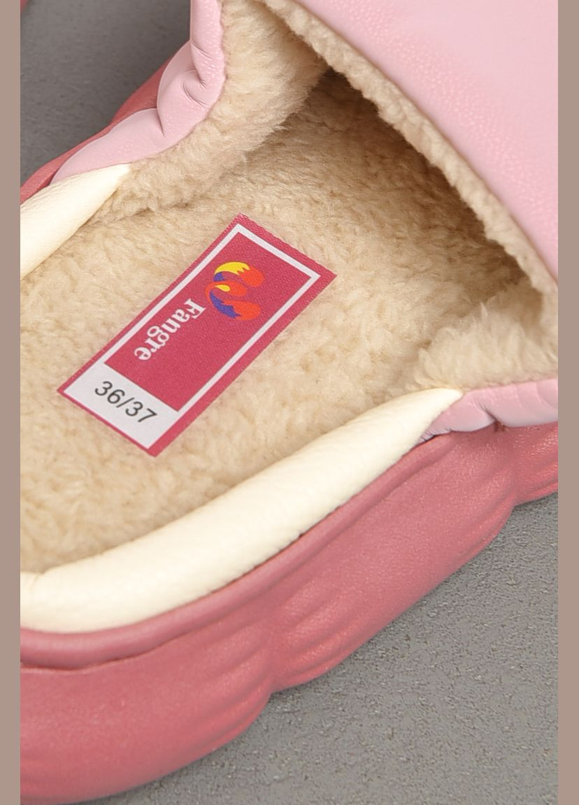 Розовые тапочки домашние женские теплые розового цвета Let's Shop