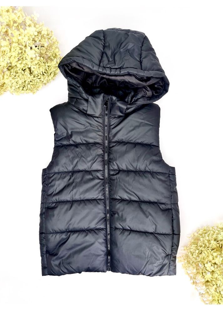 Демисезонный жилет 104 см черный артикул Л1064 H&M (328309509)