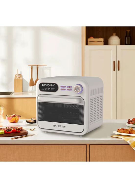 Аэрофритюрница для жарки без масла с функцией духовки аэрогриль мультипечь электропечь 18 л духовка с таймером (FS341) Sokany (361385247)