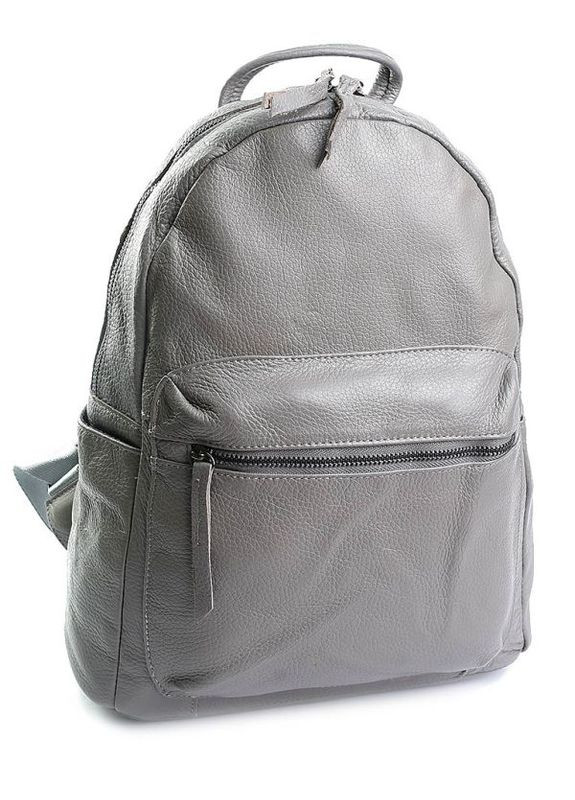 Жіночий шкіряний рюкзак сірий No Brand (292557718)