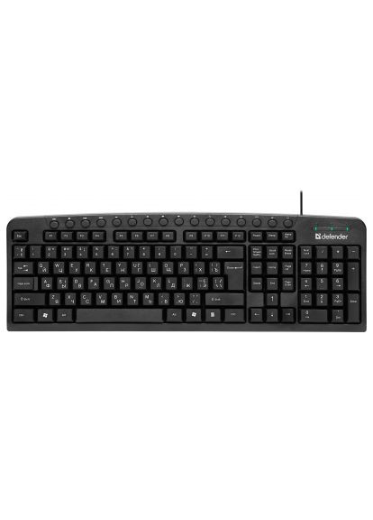 Клавиатура (45471) Defender Focus HB-470 UKR USB Black (366070576)