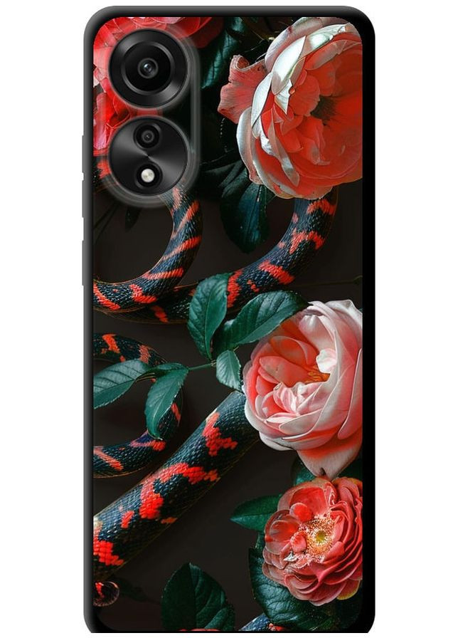 TPU черный чехол 'Floran Snake' для Endorphone Oppo A78 4G (286769769)