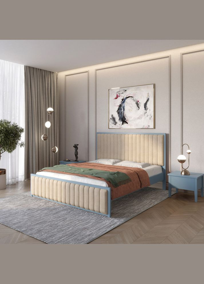 Двуспальная деревянная кровать Вена (S7010R90B)/Аляска 23 (Бежевый) 160х200 см (MBG-11059) Mebigrand (368280283)