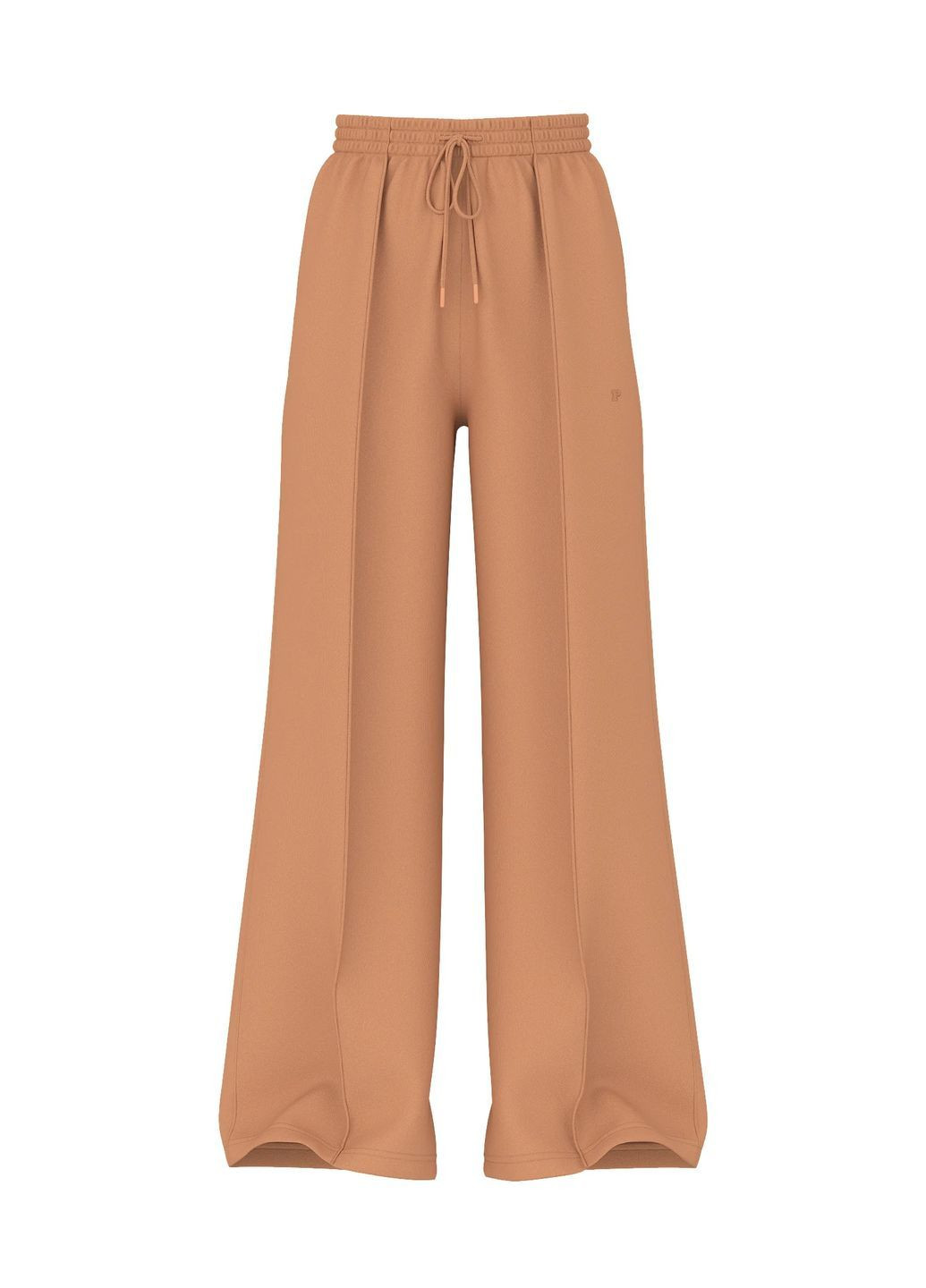 Штаны трикотажные женские прямые теплые на флисе бежевые Pink Victoria's Secret (370282973)