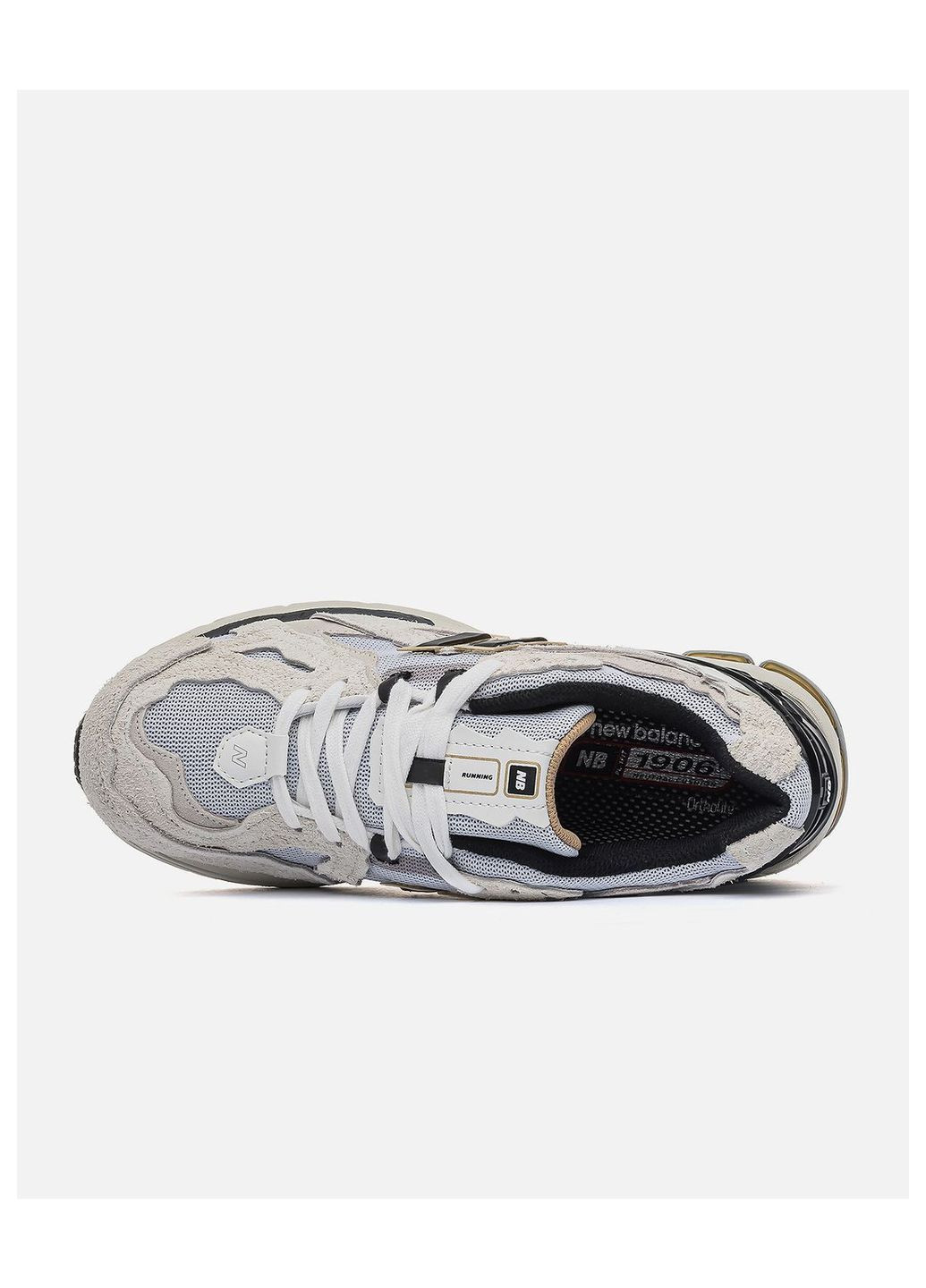 Бежевые демисезонные кроссовки мужские new balance No Brand 1906 White Protection Pack