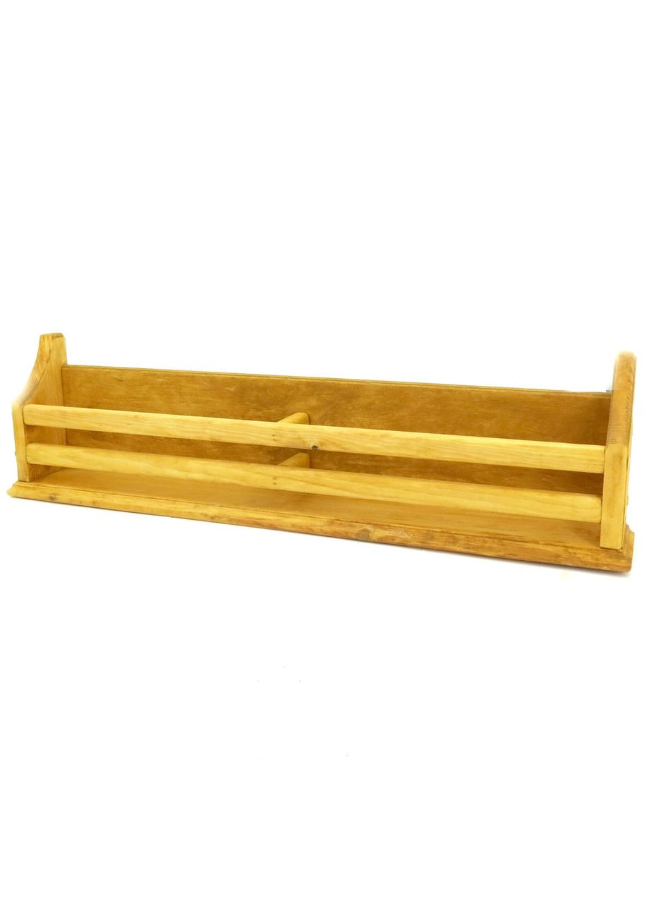 Настенная книжная полка из дерева Маргарита 10х75 карри (КПГ-10750203) No Brand (328072758)