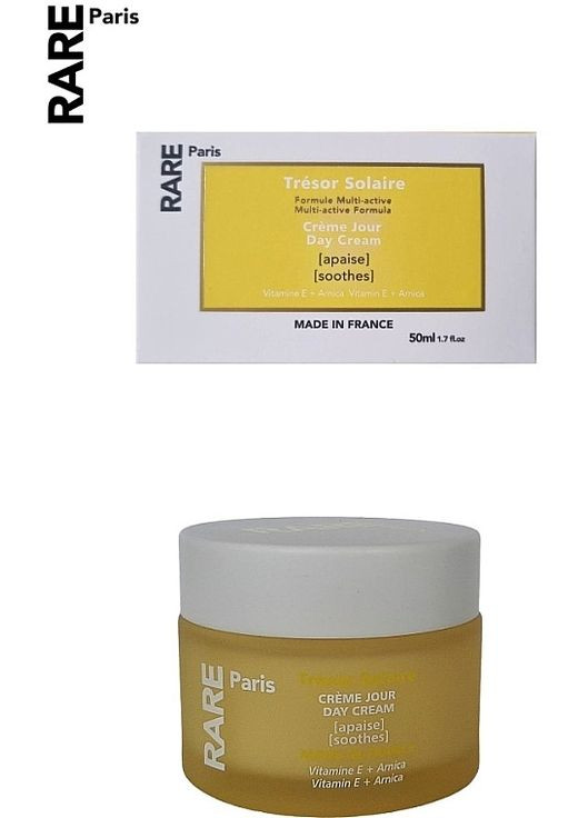 Заспокійливий денний крем для обличчя з вітаміном Е та екстрактом арніки Tr?sor Solaire Day Cream 50ml (1449572-32961010) RARE Paris (368625883)