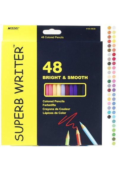 Цветные карандаши 48 цветов 4100-48CB Разноцветные (6951572902558)(SC) shop (6951572902558) Marco (362917501)