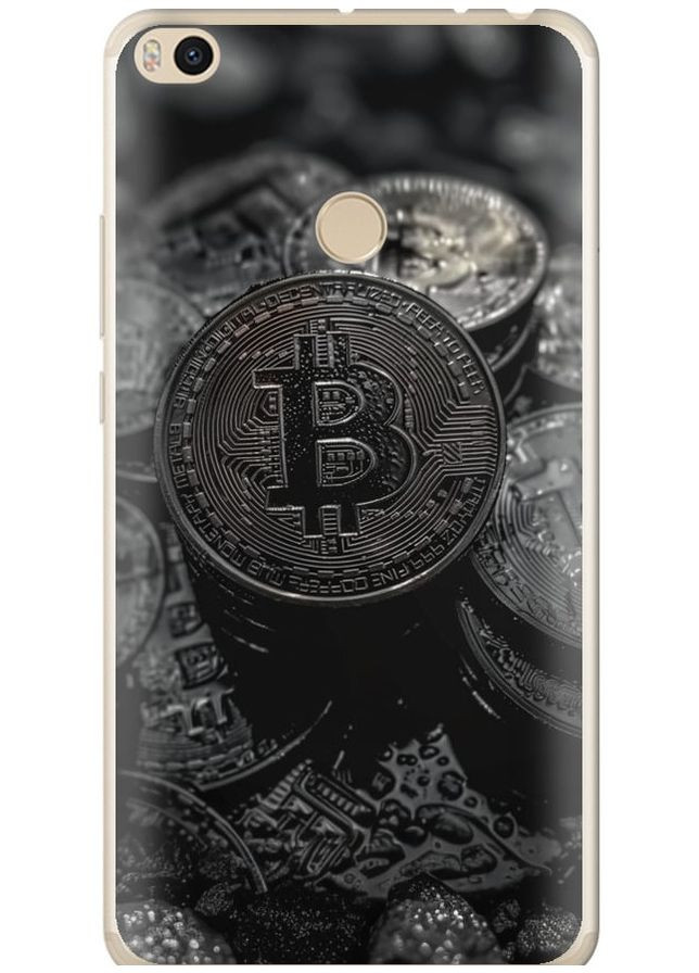 2D пластиковий чохол 'Black Bitcoin' для Endorphone Xiaomi Mi Max 2 (289529258)
