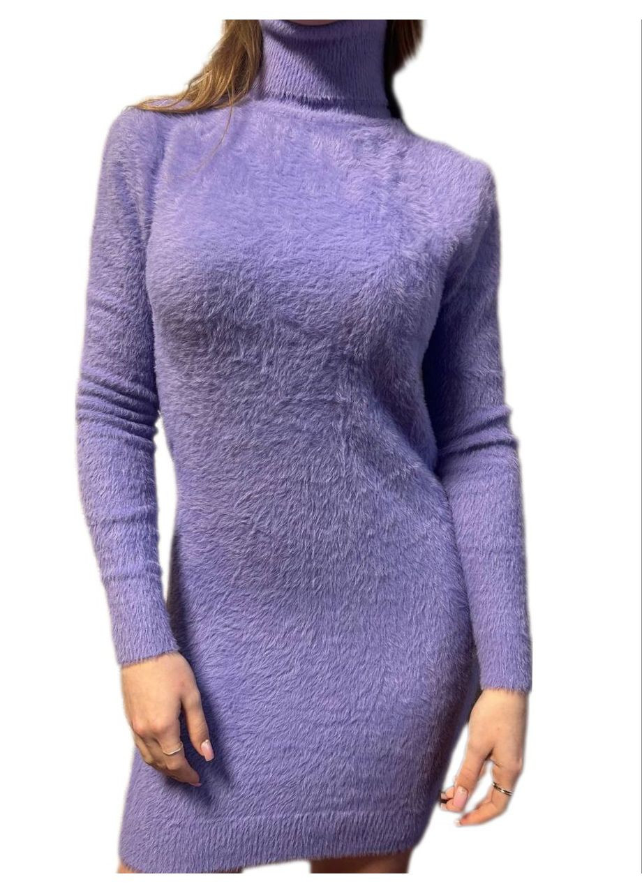 Лавандовый демисезонный удлиненный гольф-туника Fashion Club