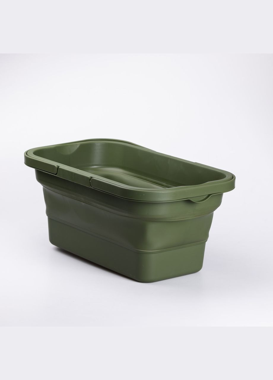 Складний кошик для пікніка з кришкою-столиком 44.8х26х14 см Зелений SJ-0120GR LUGI (325922818)